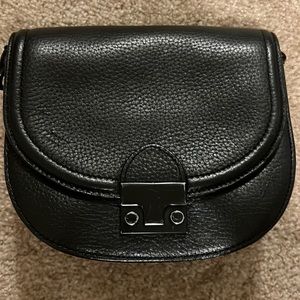 Loeffler Randall Mini crossbody bag in black leather